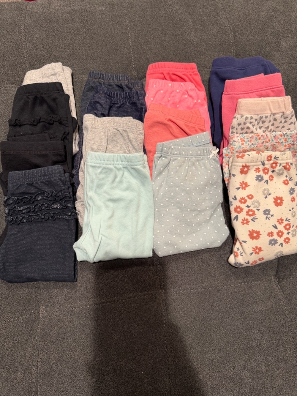 Baby Girl Mixed Color Cotton Pants-Set of 17